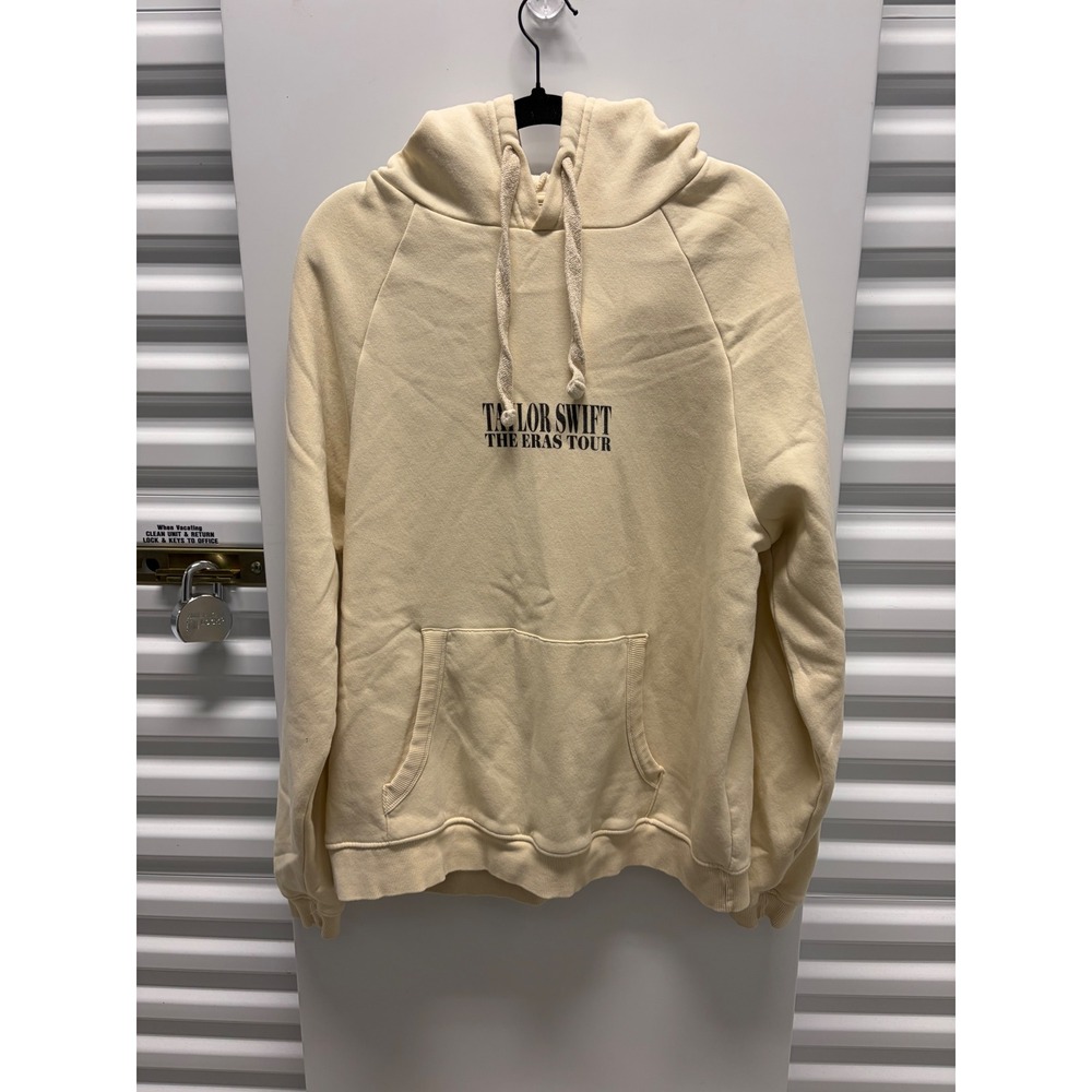 Taylor‎ Swift The Eras Tour Hoodie Unisex Medium Beige Photo Grid Graphic Good